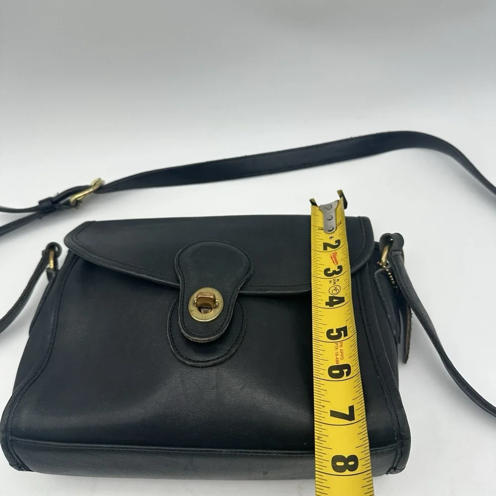 Vintage‎ Coach Devon Crossbody Bag Black Leather Handbag No 0255 235 - Picture 7 of 15